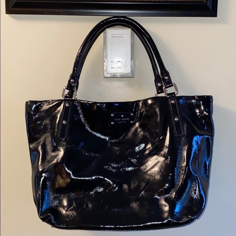 Kate spade tote black patent leather